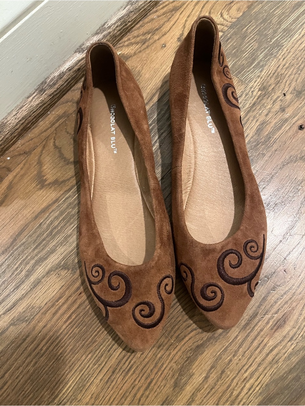 Chocolat Blu Narissa Ballet Flats appointed tow brown size 6.5